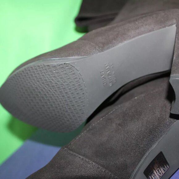 Stuart Weitzman Taglia Highland Black Suede High Heel Boots WL59653 Women's 6 - Picture 6 of 10